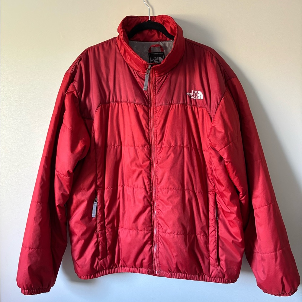 The North Face Men's Bold Red packable coat jacket XL